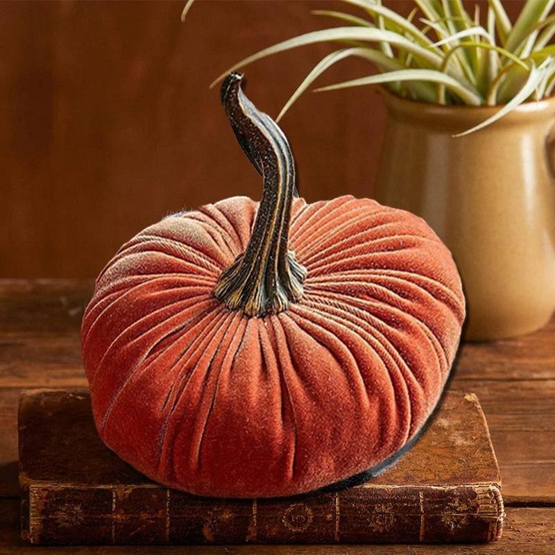 Velvet Pumpkin Decoration