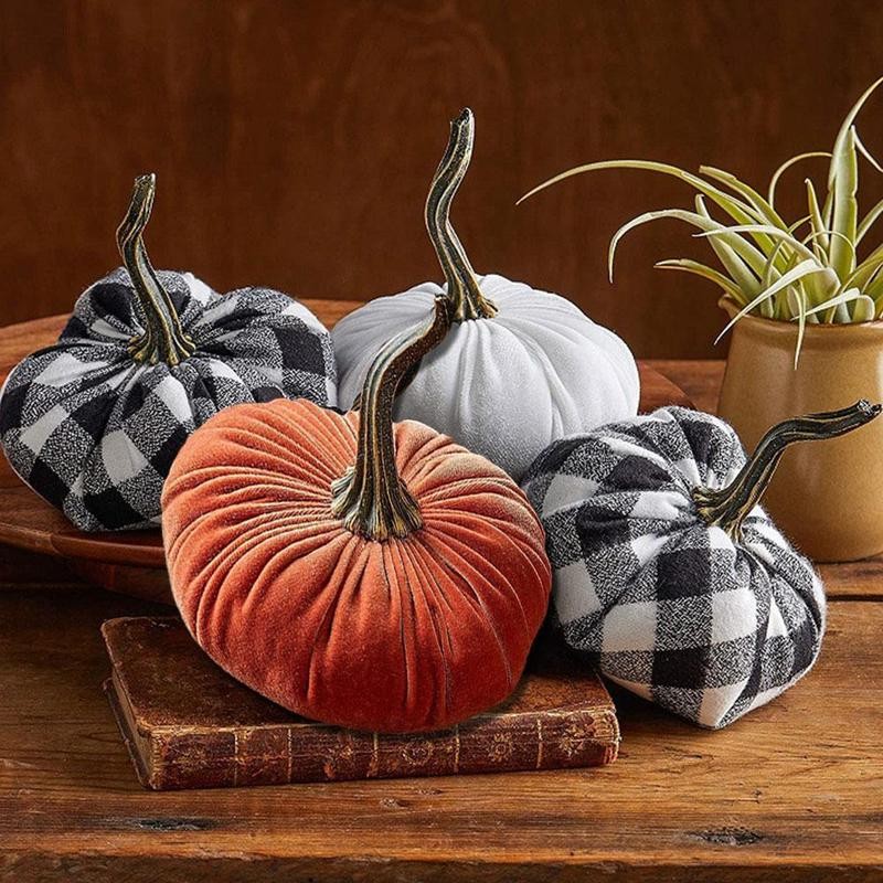 Velvet Pumpkin Decoration