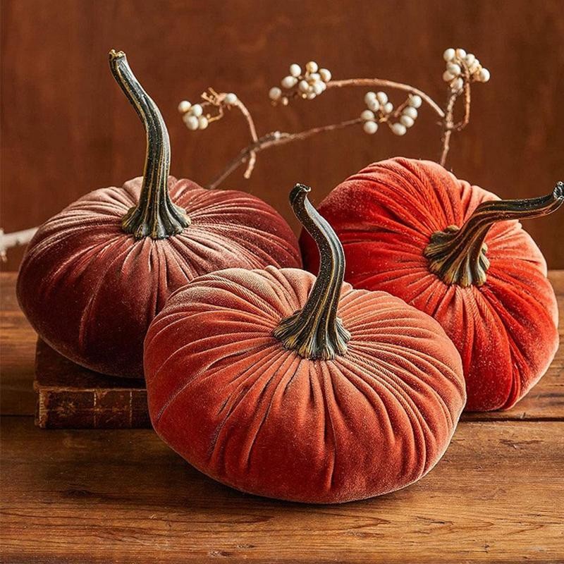 Velvet Pumpkin Decoration