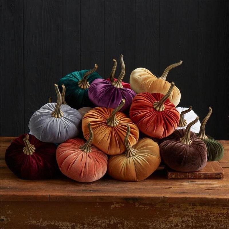 Velvet Pumpkin Decoration